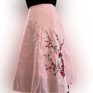 Rubber Ducky Productions, Inc. Pink A-Line Embroidered Skirt